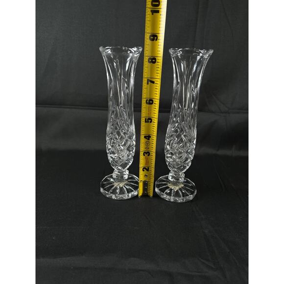 Vintage Bleikristall 24% Lead Crystal GERMAN Vase Tray glass clear candy dish - Picture 7 of 15